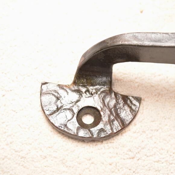 Heavy Rod Iron Door Handle/Towel Rod Handcrafted 22.5" Long 7# Dark Bronze Color - Picture 5 of 14